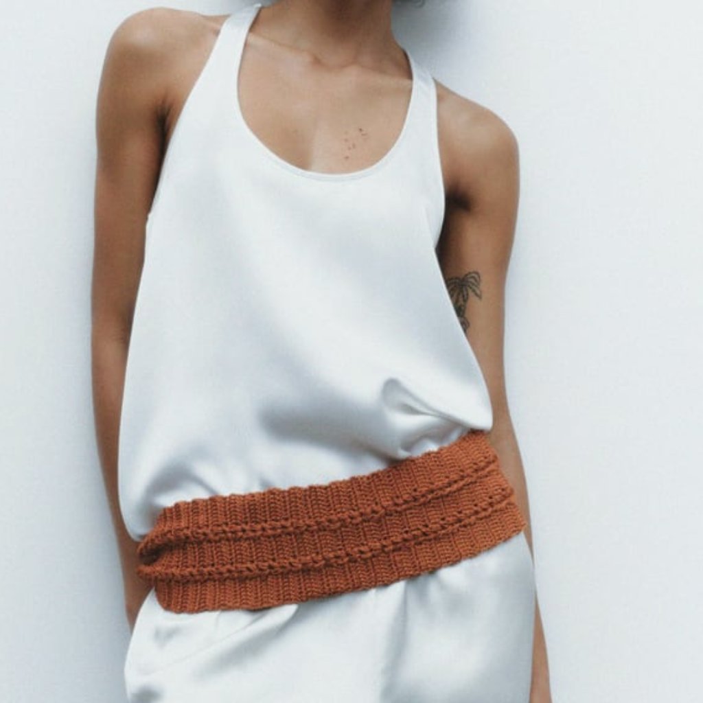 Zara | Accessories | Nwt Orange Crochet Sash Belt | Poshmark display picture 1